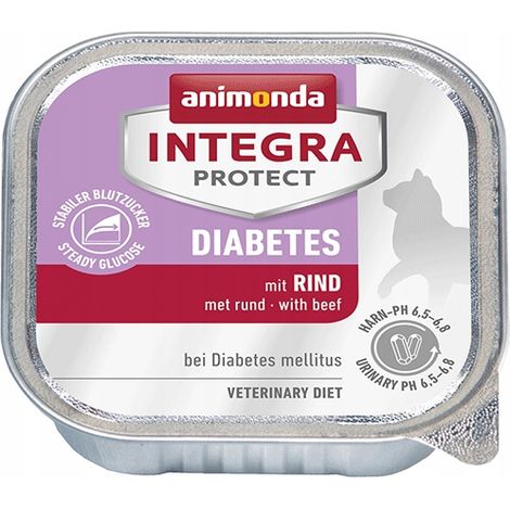 Animonda Integra Protect Diabetes - Nourriture humide pour chat au bœuf, 100 g (1/2)