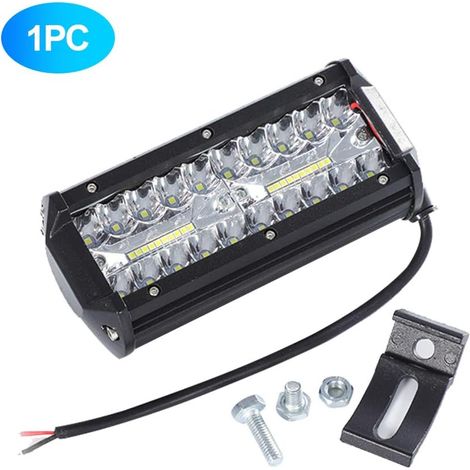 Barre lumineuse à LED de 7 pouces 120W phare de conduite tout-terrain Remplacement de la lampe de travail à LED pour Jeep (1) (1/5)