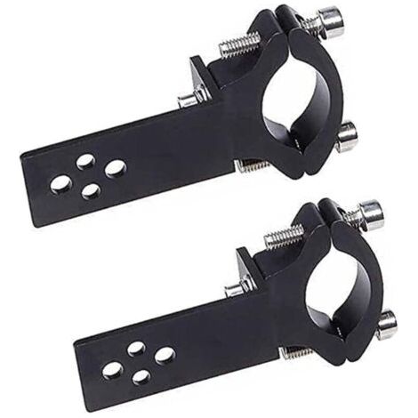 Lot de 2 colliers de serrage pour tube de fourche de moto - Installation horizontale/verticale - Montage de barre lumineuse LED - 22 mm-36 mm (1/4)
