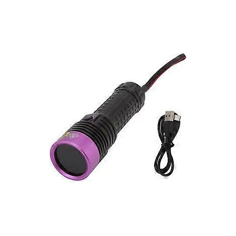 Lampe torche LED violette haute puissance Y40 (lumière UV 365 nm) pour la détection des déversements d'hydrocarbures et l'identification des bijoux (1/5)