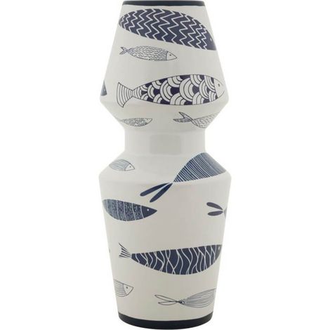 Vaso decorativo haobosic doppio bianco 34 cm ceramica (1/5)