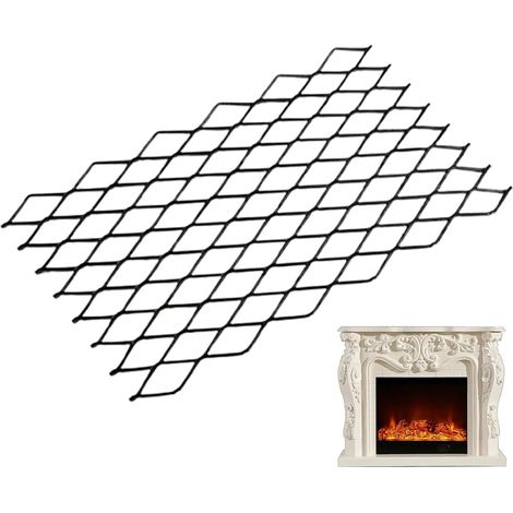 Grille de cheminée - Grille pour cheminée - Grille en bois robuste avec (1/5)