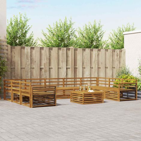 Sofagarnituren 10 pcs Natur Massivholz Akazie (1/5)