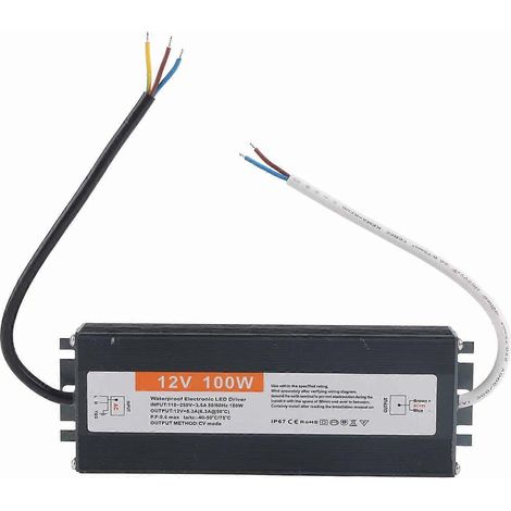 100-W-Ultradünnes, wasserdichtes Netzteil/Transformator-Adapter/LED-Treiber AC110–250/DC12V
