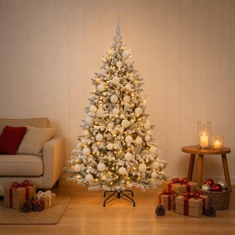 vidaXL Artificial Christmas Tree with Bauble 150 cm 150 LEDs (1/5)