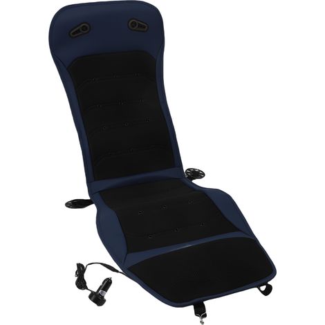 Housse siège voiture rafraîchissante 2 ventilateurs 24 sorties – DC 12/24V vitesse vent sans palier coussin fraîcheur automobile bleu (1/5)