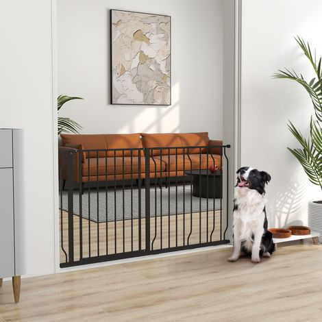 Barrière de protection animale extensible 145L x 76H cm noir (1/5)