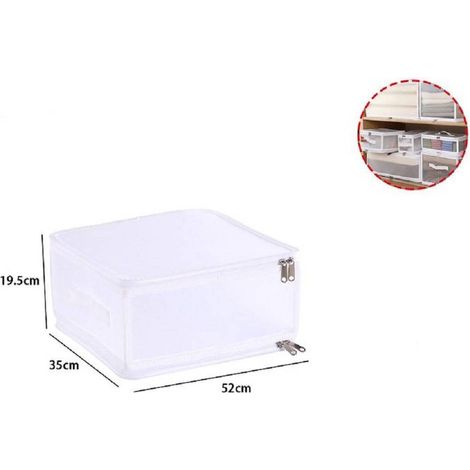 TrAdE Shop Traesio - Scatola Salvaspazio Portatutto Contenitore Organizer Armadi 52x35x19.5 Cm 59975 -