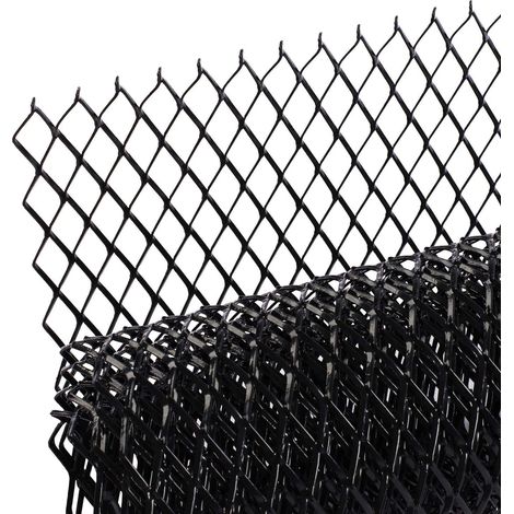120 x 40 cm Noir grille de course, Taille du trou de Losange de 10×20mm, grille en aluminium, universels grille de radiateur de voiture (1/5)