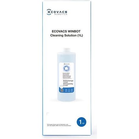 Solución de limpieza ECOVACS WINBOT 1 L blanca para limpiacristales WINBOT