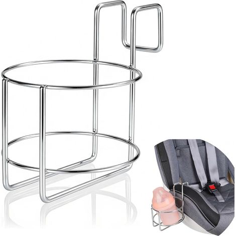 Porte Gobelets Sièges Voiture Convertibles Suspendu Universel Support Gobelet Canette Installer Facile Suspendu Universel pour Sièges Voiture e Fauteuil Roulant Modèles Plupart (Argent) (1/5)