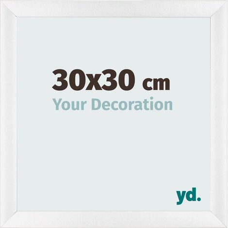yd. - Cadre photo 30x30 - Blanc Brillant - MDF - Pisa (1/5)