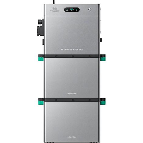 Zendure SolarFlow 2400 AC+ Balkonkraftwerk mit Speicher – 2400W AC bidirektional, erweiterbar 16,8kWh, IP65, Plug & Play, KI-Energiemanagement, mit 2×AB3000L (5,76 kWh)