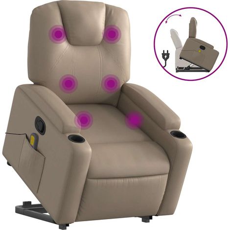 Maison Exclusive - Sillón reclinable masaje pie cuero artificial