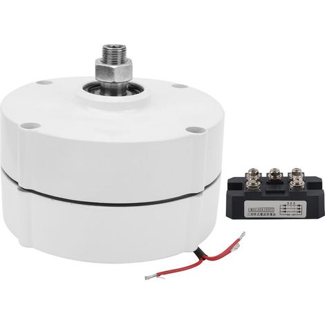 Alternateur Aimant Permanent 400W 12V 550r/m, AVAN-400W Générateur à Aimant Permanent Triphasé de NdFeB de Terres Rares (With Rectifier 48V) (1/4)