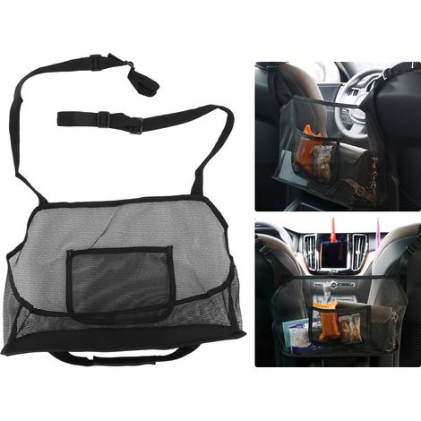 Nouveau sac de rangement en filet, sac de rangement pliable à suspendre au dossier de chaise, sac de rangement pour voiture (1/5)