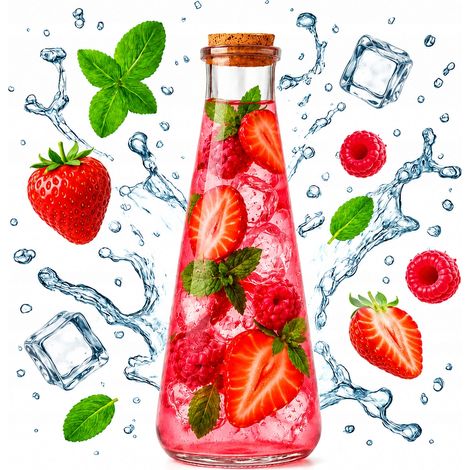 LONDON Bottiglia Caraffa in vetro da 350 ml per succhi, alcolici, olio d'oliva, vino, acqua (1/5)