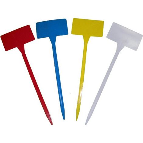 x12 Etiquetas Colores Pincho Identificativa de Plantas. 30 Cm