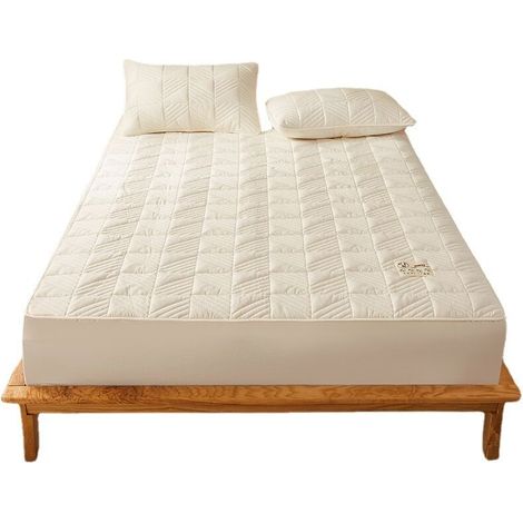 Surmatelas 150 x 200 cm en mousse à mémoire de forme – Fibres rafraîchissantes pour un sommeil réparateur – Poche extra profonde (1/5)