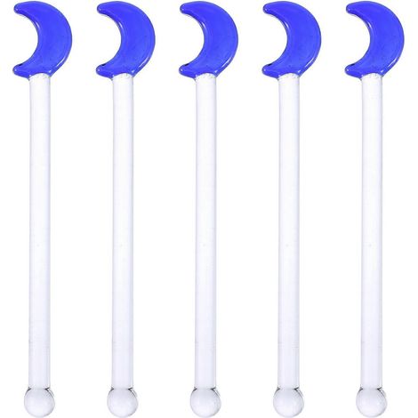 Lot de 5 agitateurs à cocktails motif lune pour anniversaire, mariage ou fête.-12.5X2X.5cm (1/4)