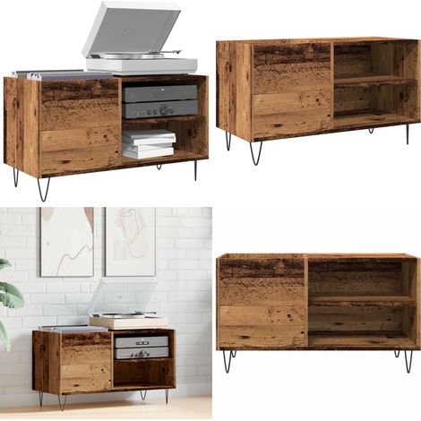 vidaXL Plattenschrank Altholz-Optik 84,5x38x48 cm Holzwerkstoff (1/5)