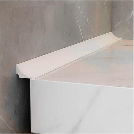Striscia sigillante autoadesiva per vasca da bagno, doccia, soglia doccia, barriera impermeabile per lavabo, vasca da bagno, pavimento del bagno (bianca (2 m) (1/5)