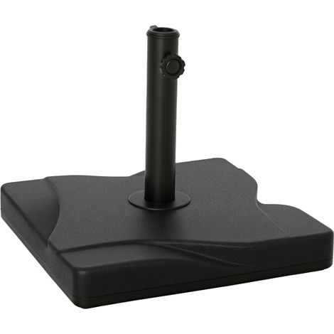 Sonnenschirmständer 20 kg Schirmständer für Sonnenschirm Schirmstangen 32/38/48 mm Sonnenschirmfuß für Garten Terrasse Balkon Zement 41,5 x 41,5 Schwarz