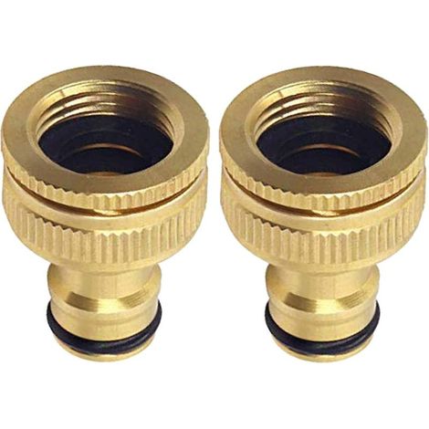 2 Pièces Raccord de Robinet pour Un débit d'eau élévé avec Filetage de 33.3 mm (G 1"), 3/4 Pouce et 1 Pouce 2-en-1 Adaptateur Femelle à Fente (1/5)