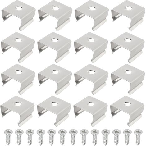 Lot de 50 Clips de Montage pour Cordon Lumineux LED en Acier Inoxydable pour Bandes LED de 9,5 à 12 Mm (13 X 11 X 9 Mm) (1/5)