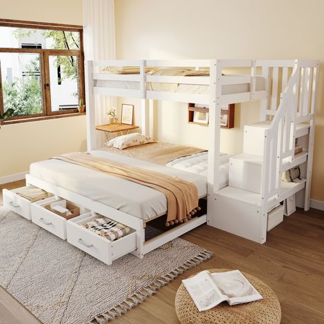 letto letto camera contenitore estraibile bianco OKMYHOME (1/4)