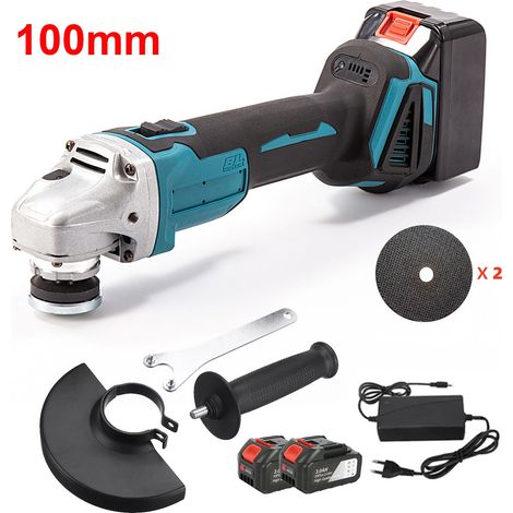Meuleuse d’angle sans fil 18V Brushless avec affichage intelligent – Moteur Cuivre 800W – 2 Batteries – Disque 100mm, Léger et Portable