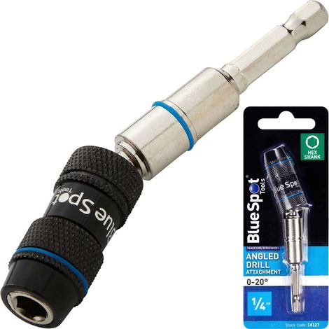 Bluespot 1/4" Hex Shank Magnetic Bit Holder Flexible Angled Drill Attachment 20 (1/2)
