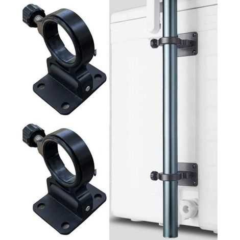 CSPARKV (3.5×1.5×1.5cm)Lot de 2 supports de parasol, de pêche, de balcon, balustrade, en aluminium, accessoires (1/3)