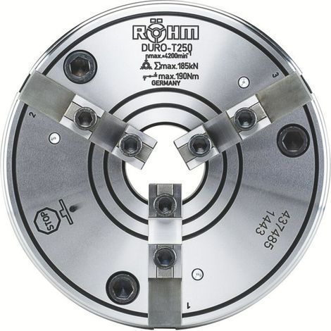 Röhm DURO-T 250, 3-Backen, Zylindrische Zentrieraufnahme, Grundbacken - 437485 (1/3)