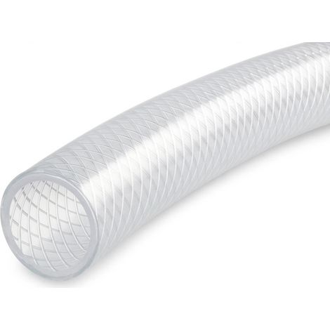 Tubo in vetro trasparente (4x6mm, 100m), pvc, conduzione da 20º a + 60º di liquidi, benzina, diesel, acqua, olio
