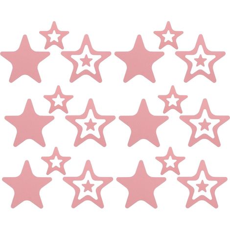 12 Non Slip Bathtub Stickers Textured PEVA Surface Pink Easy