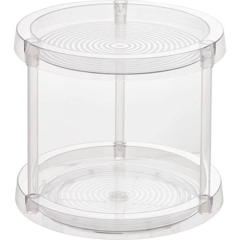 Plateau Rotatif 2 niveaux "Selena" 26cm Transparent (1/2)
