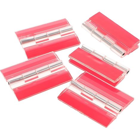 Lot de 5 Charnières Invisibles Autocollantes en Acrylique Transparent pour Meubles Diy, Installation Solide Bords sans Bavures, Adaptées pour Verre et Panneaux Métalliques (1/5)
