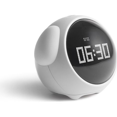 Simpatica sveglia digitale per bambini con schermo a LED, visualizzazione delle espressioni facciali e funzione snooze. (1/5)