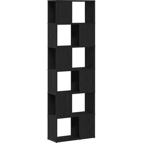 Maison Exclusive - Bücherregal/Raumteiler Schwarz Eichen-Optik 60
