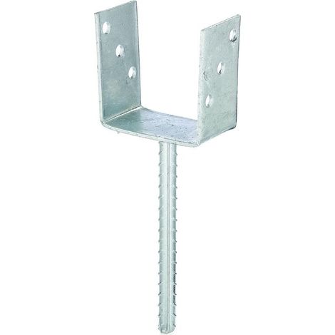 Supporto per pali U ETA-10/0210 101x100x200x60mm TZN con ancoraggio in cemento e barra ondulata