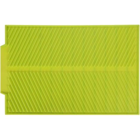 Tapis de vidange Planche à égoutter universelle Plats de séchage Tapis de séchage enroulable antidérapant Plateau en silicone résistant à la chaleur et antidérapant (vert)