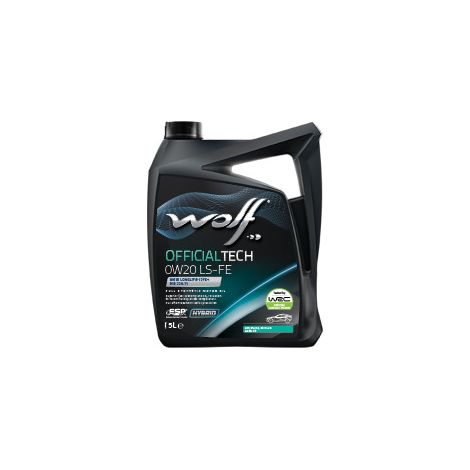 Wolf – Huile moteur OFFICIALTECH 0W20 LS-FE 8339479 – Bidon 5 litres – Économie de carburant – Protection moteur avancée