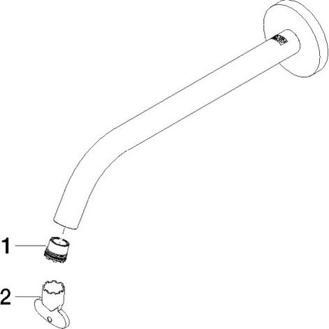 Dornbracht 90282232401-00 Bec de rinçage Pièces de rechange