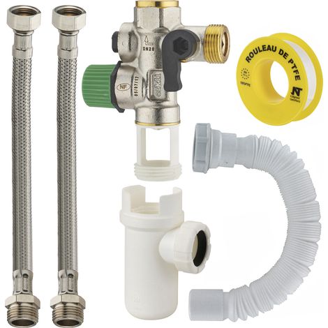 Groupe de sécurité siège inox NF NOYON & THIEBAULT Droit + kit raccordement