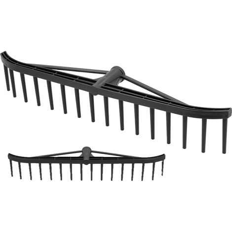 Gartenrechen, Harke 16 Zinken 55cm Rasenrechen, Kunststoff