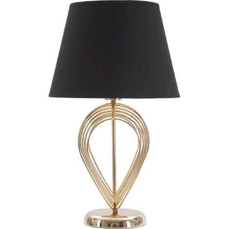 Tischlampe mauro ferretti Maxt gold schwarz 53 cm 40 W