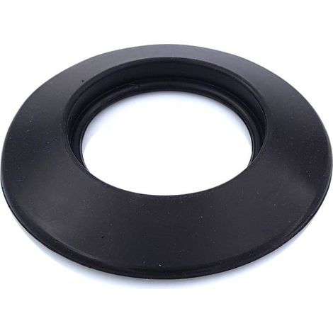 Rosace murale en silicone noir 100 mm, flexible et résistante à la chaleur jusqu'à 1000 °C, pour conduits de chaudière et de poêle (1/5)