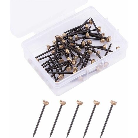 50 Pièces Clous de Suspension Solutions de Suspension de Photo Cintres de Cadre en Plâtre avec Boîte de Rangement en Plastique (1/5)