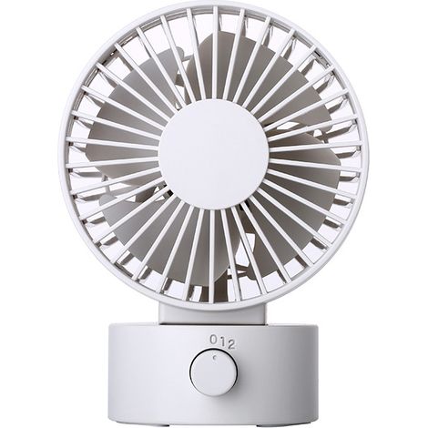 BEBUSINGOTO Mini ventilador de mesa silencioso, portátil y personal con USB para escritorio, hogar, oficina y dormitorio - Blanco (1/4)
